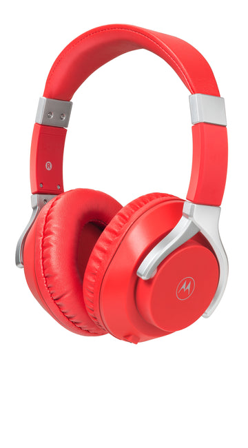 Motorola MOTO XT200 Wired Over Ear Headphones for Music, Meetings & Calls (Red)